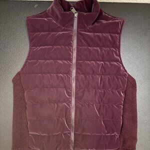 Athleta vest womens XS TP Burgundy puffer Hybrid Hanover stretch spiced cabernet